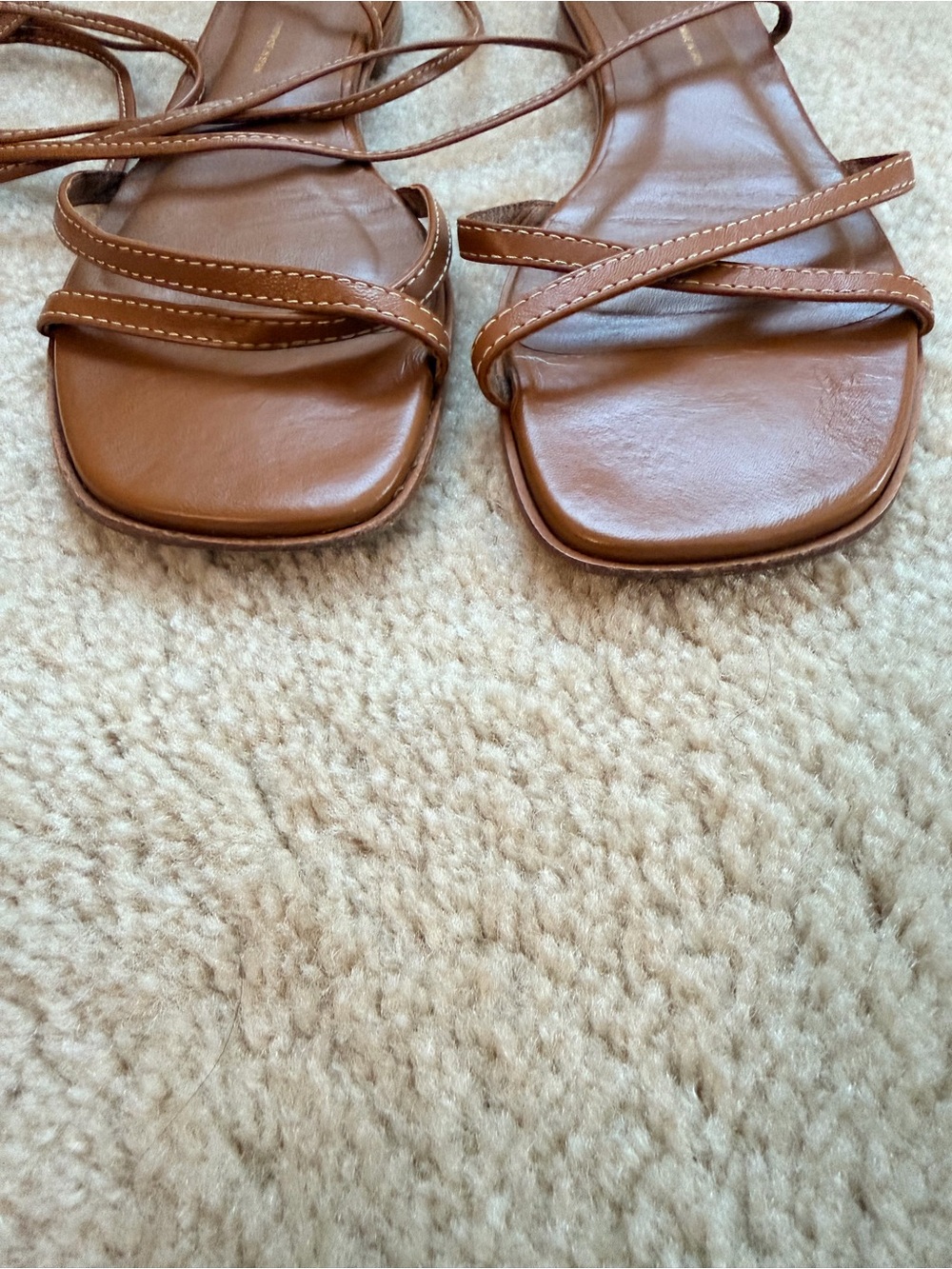 Margaux The Wrap Sandal in Nappa Saddle Size 39 - Picture 6 of 11
